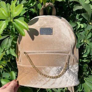 NEW! Gold Velvet Backpack by Bebe